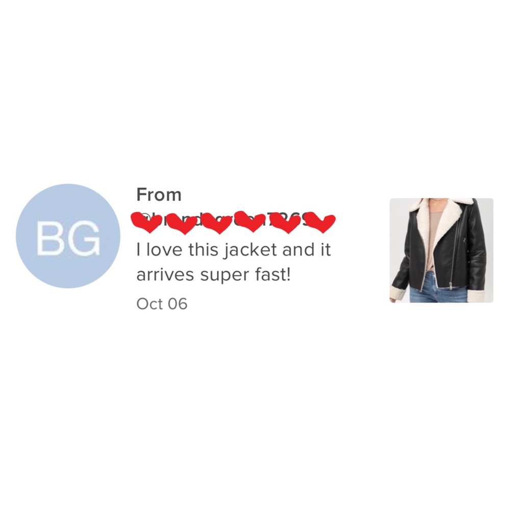 Faux Shearling Biker Jacket - Picture 5 of 5